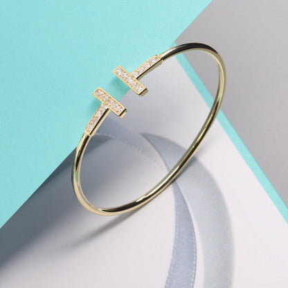 [Corinne]T BRACELET 1.8MM GOLD DIAMOND