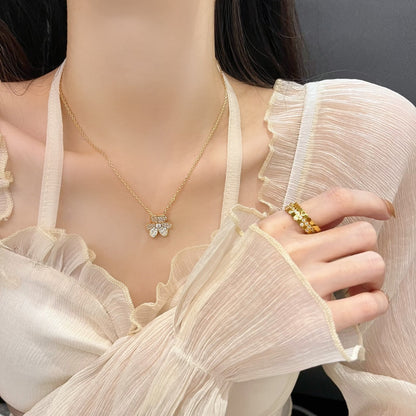 [⭐Corinne]FLOWER DIAMOND NECKLACE