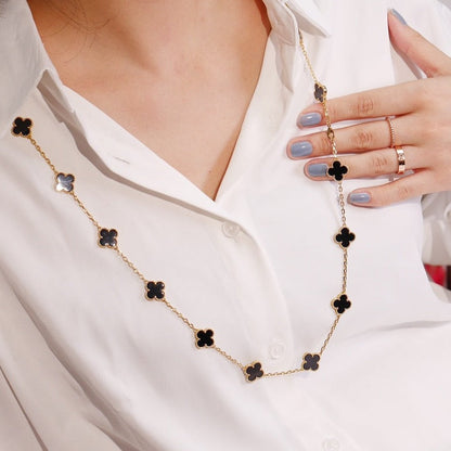 [⭐Corinne]CLOVER 20 MOTIFS ONYX ROSE GOLD