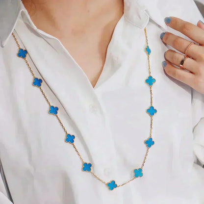 [⭐Corinne]CLOVER 20 MOTIFS TURQUOISE GOLD