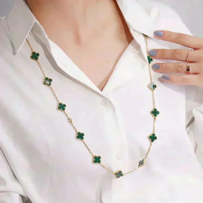 [⭐Corinne]CLOVER 20 MOTIFS MALACHITE GOLD