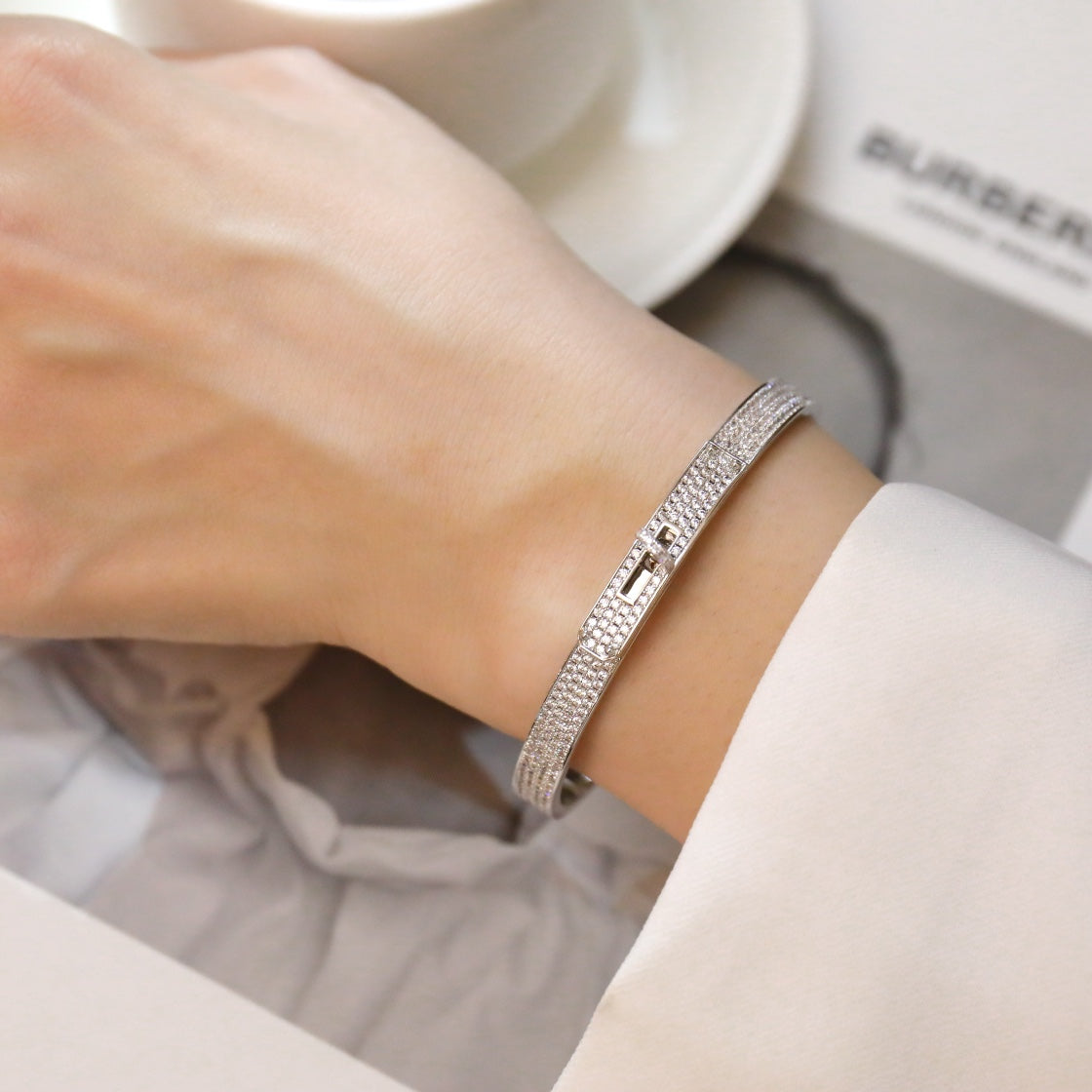 [⭐Corinne]KELLY BRACELET DIAMOND PAVED
