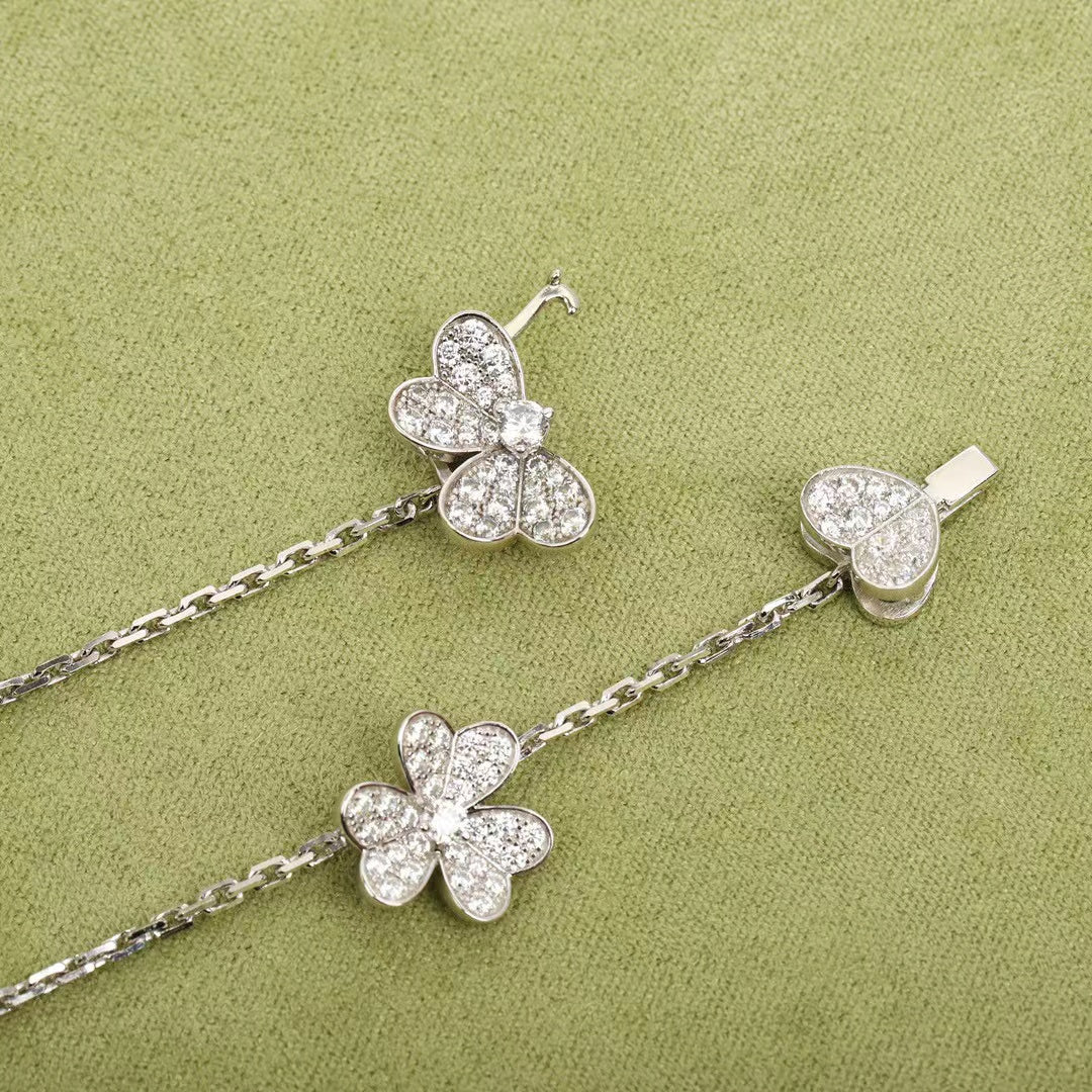 [⭐Corinne]FRIVOLE SILVER 9 FLOWERS NECKLACE