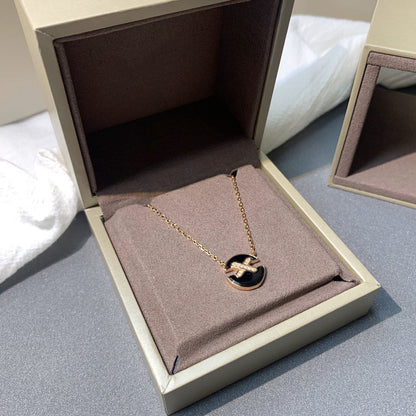 [⭐Corinne]JEUX DE PINK GOLD DIAMOND NECKLACE