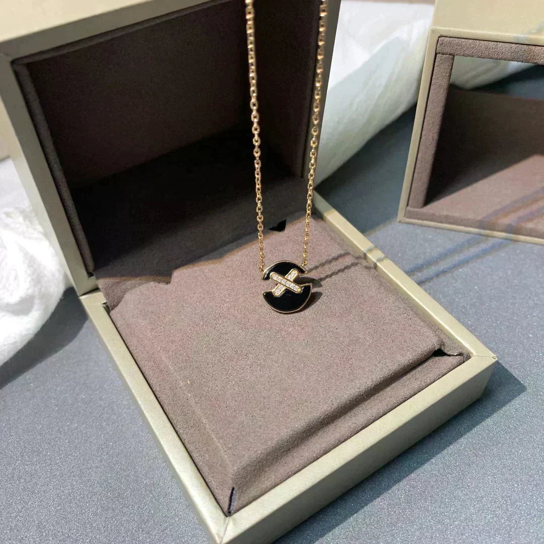 [⭐Corinne]JEUX DE ROSE GOLD DIAMOND NECKLACE