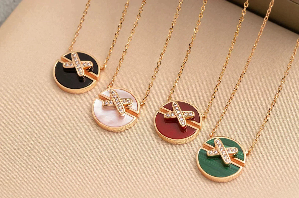 [⭐Corinne]JEUX DE ROSE GOLD DIAMOND NECKLACE