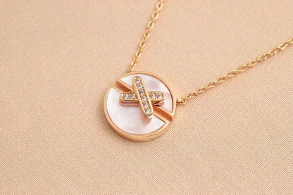 [⭐Corinne]JEUX DE ROSE GOLD DIAMOND NECKLACE