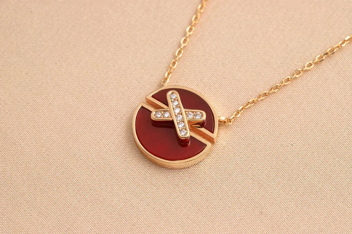 [⭐Corinne]JEUX DE ROSE GOLD DIAMOND NECKLACE
