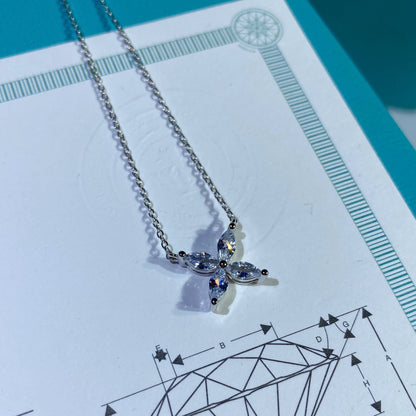 [Corinne]PLATINUM AND DIAMOND VICTORIA PENDANT NECKLACE