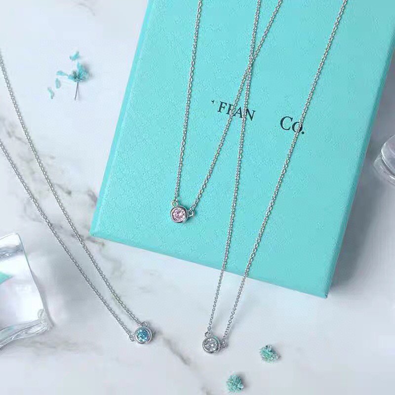 [Corinne]ELSA PERETTI SERIES SINGLE DIAMOND SIMPLE NECKLACE