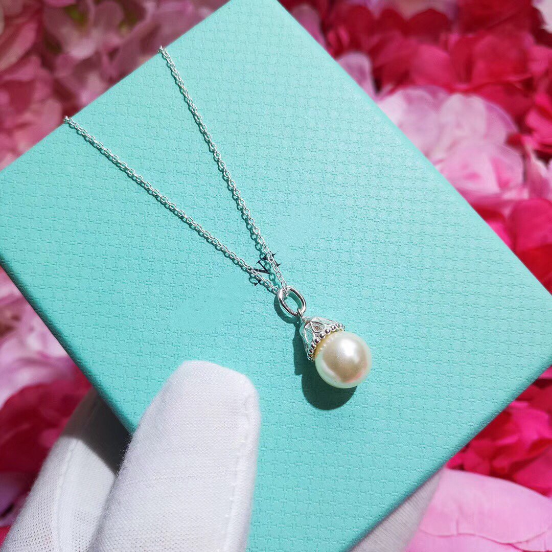 [Corinne]PEARL PENDANT GATSBY ZIEGFELD PEARL SILVER NECKLACE
