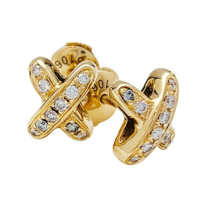 [⭐Corinne]JEUX DE GOLD DIAMOND EARRINGS