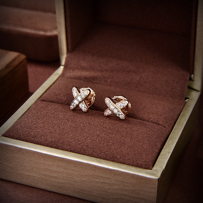 [⭐Corinne]JEUX DE GOLD DIAMOND EARRINGS