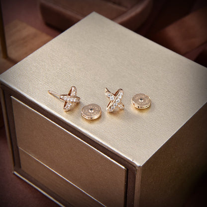 [⭐Corinne]JEUX DE GOLD DIAMOND EARRINGS