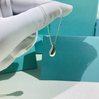 [Corinne]ELSA PERETTI TEARDROP PENDANT STERLING SILVER NECKLACE