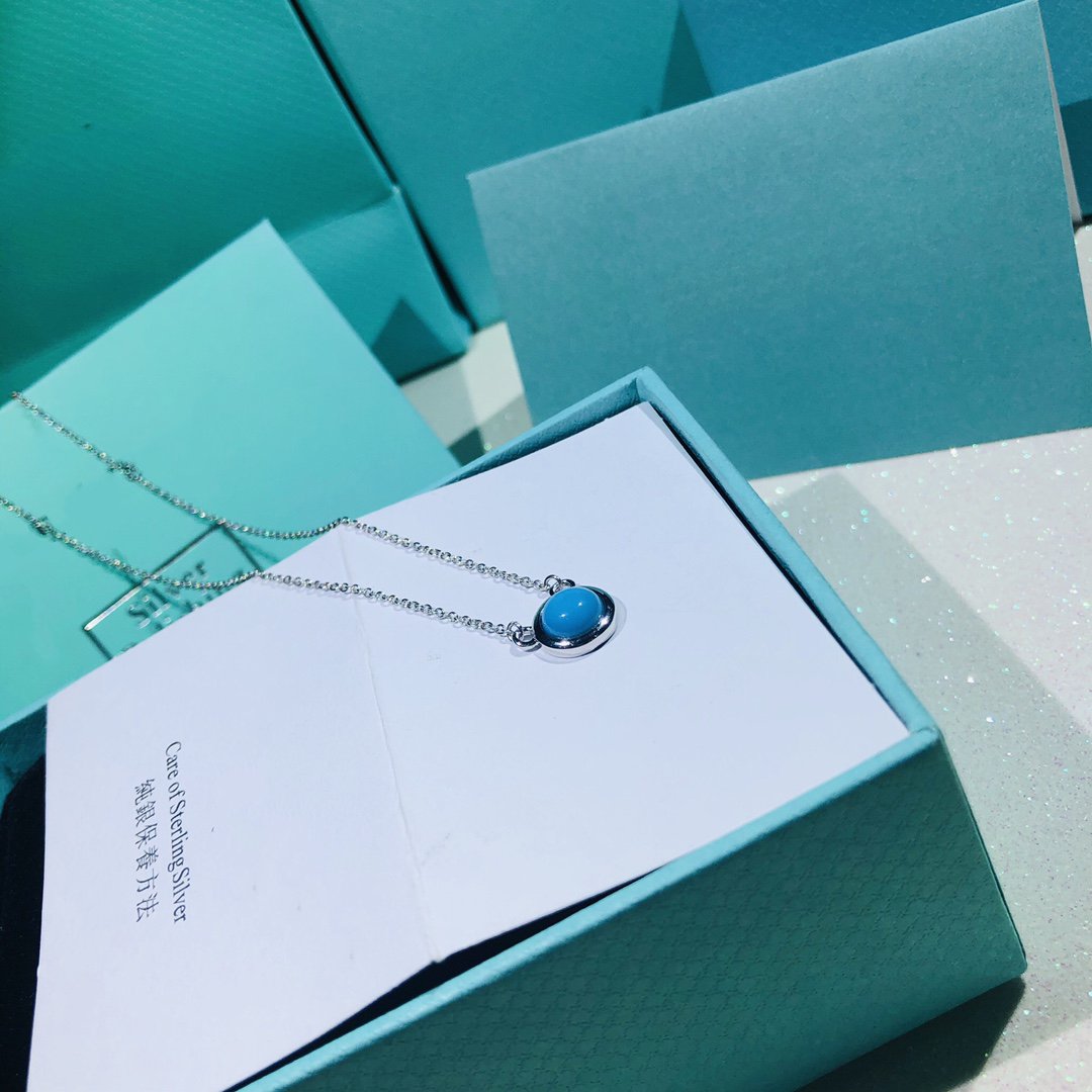 [Corinne]YARD TURQUOISE NECKLACE SILVER