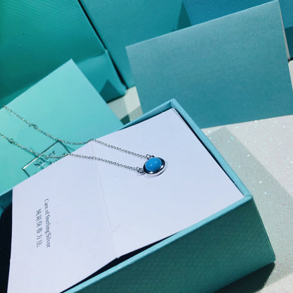 [Corinne]YARD TURQUOISE NECKLACE SILVER