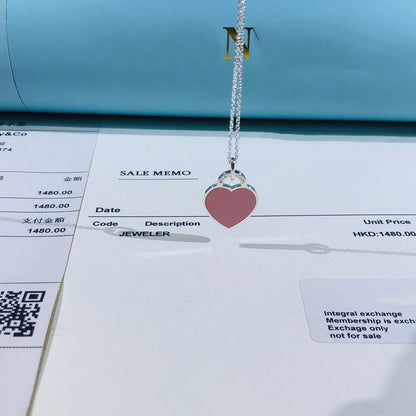 [Corinne]SMALL HEART TAG PENDANT STERLING SILVER