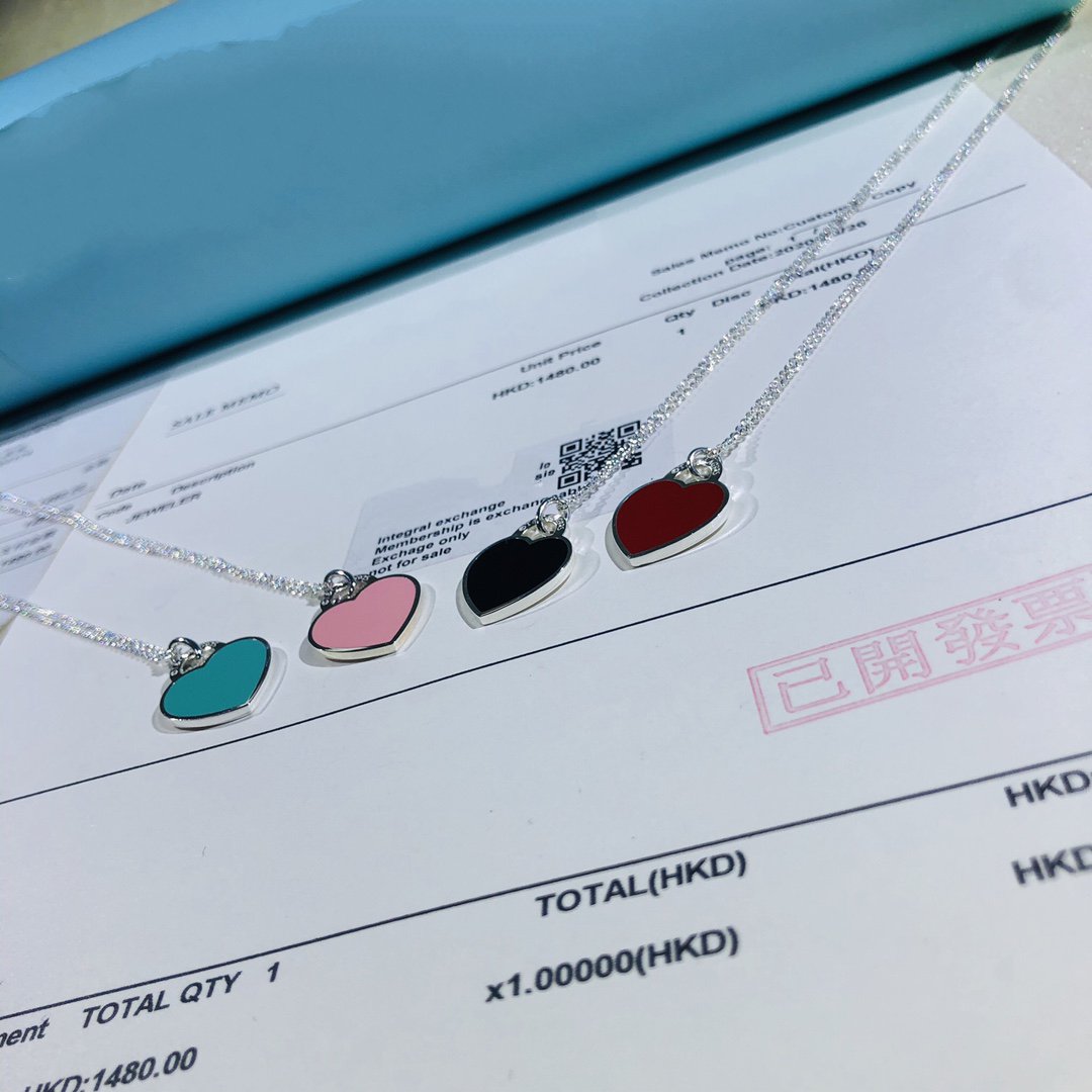 [Corinne]SMALL HEART TAG PENDANT STERLING SILVER