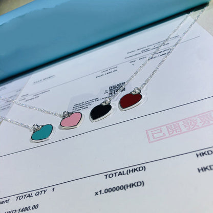 [Corinne]SMALL HEART TAG PENDANT STERLING SILVER