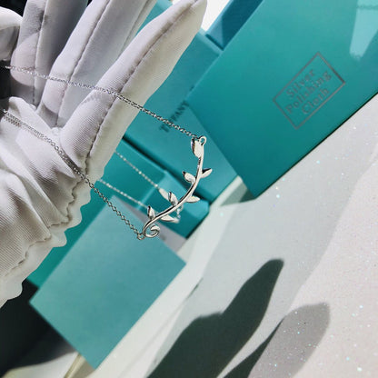 [Corinne]PALOMA PICASSO STERLING SILVER OLIVE BRANCH NECKLACE