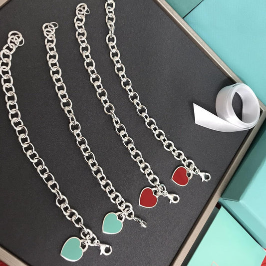 [Corinne]HEART TAG BRACELET SILVER MEDIUM