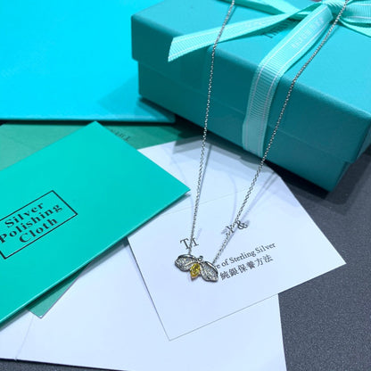 [Corinne]PAPER FLOWERS YELLOW DIAMOND FIREFLY PENDANT
