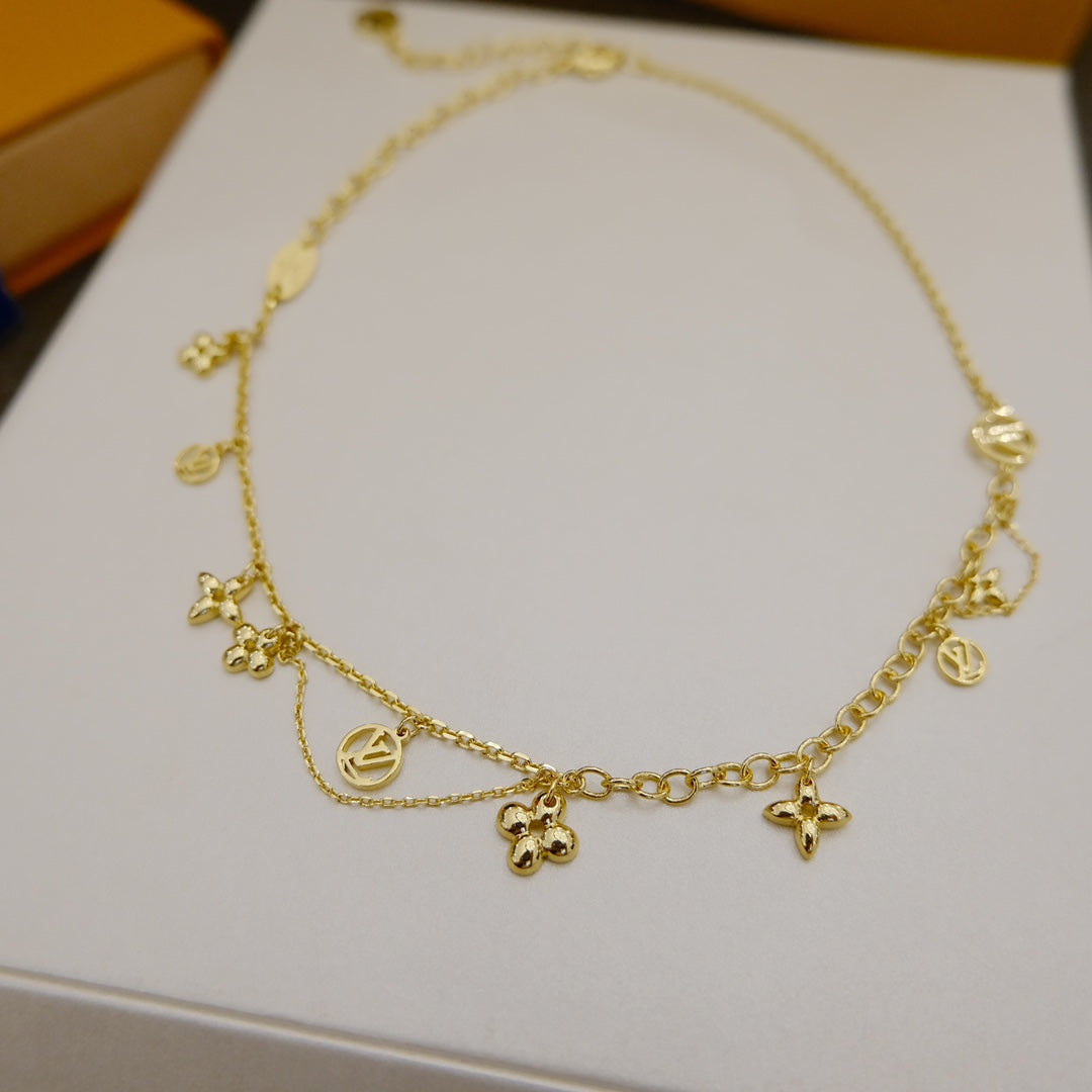 [⭐Corinne]BLOOMING SUPPLE NECKLACE BRASS