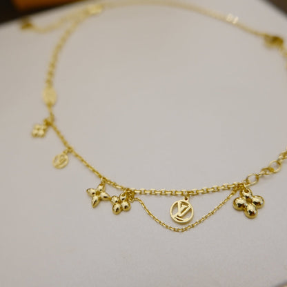 [⭐Corinne]BLOOMING SUPPLE NECKLACE BRASS