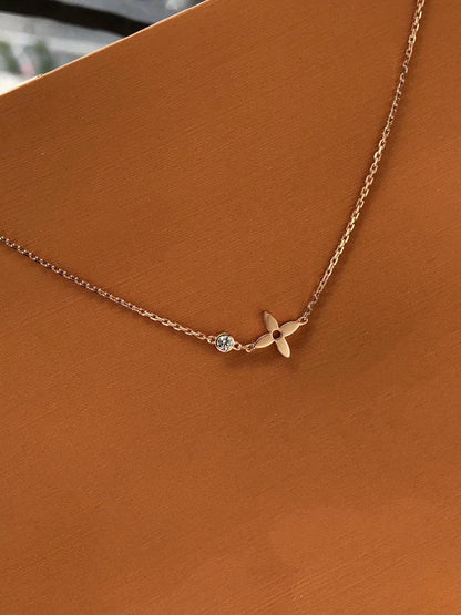 [⭐Corinne]BLOSSOM PENDANT PINK GOLD AND DIAMOND