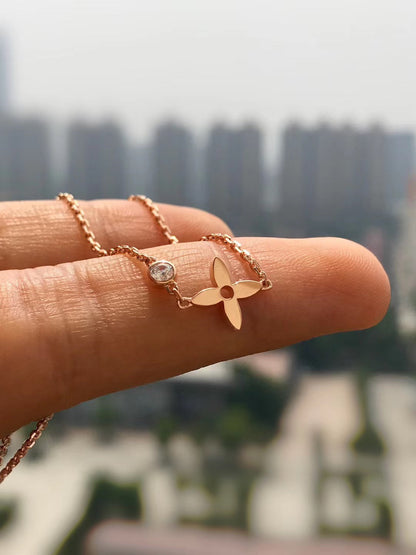 [⭐Corinne]BLOSSOM PENDANT PINK GOLD AND DIAMOND