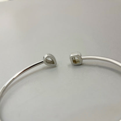 [⭐Corinne]JONC FLEX MY TWIN TOI & MOI SILVER DIAMOND BRACELET