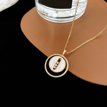 [⭐Corinne]Demo MOVE MM NACRE BLANCHE DIAMOND NECKLACE