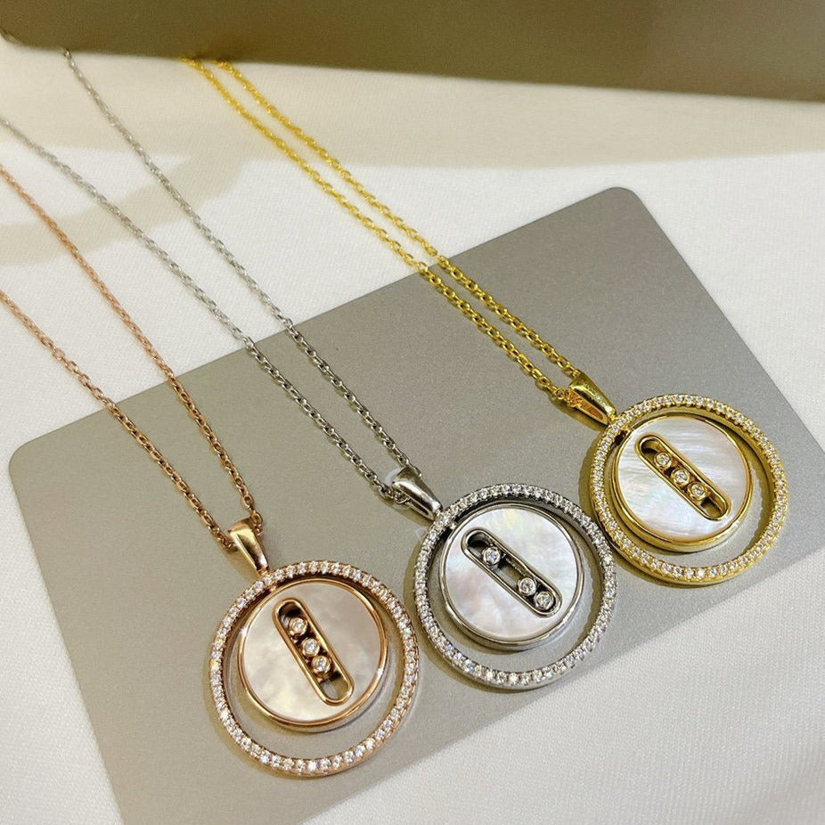 [⭐Corinne]Demo MOVE MM NACRE BLANCHE DIAMOND NECKLACE