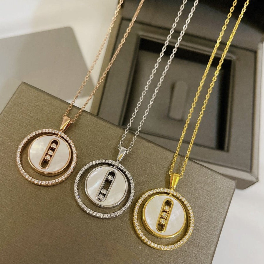 [⭐Corinne]Demo MOVE MM NACRE BLANCHE DIAMOND NECKLACE
