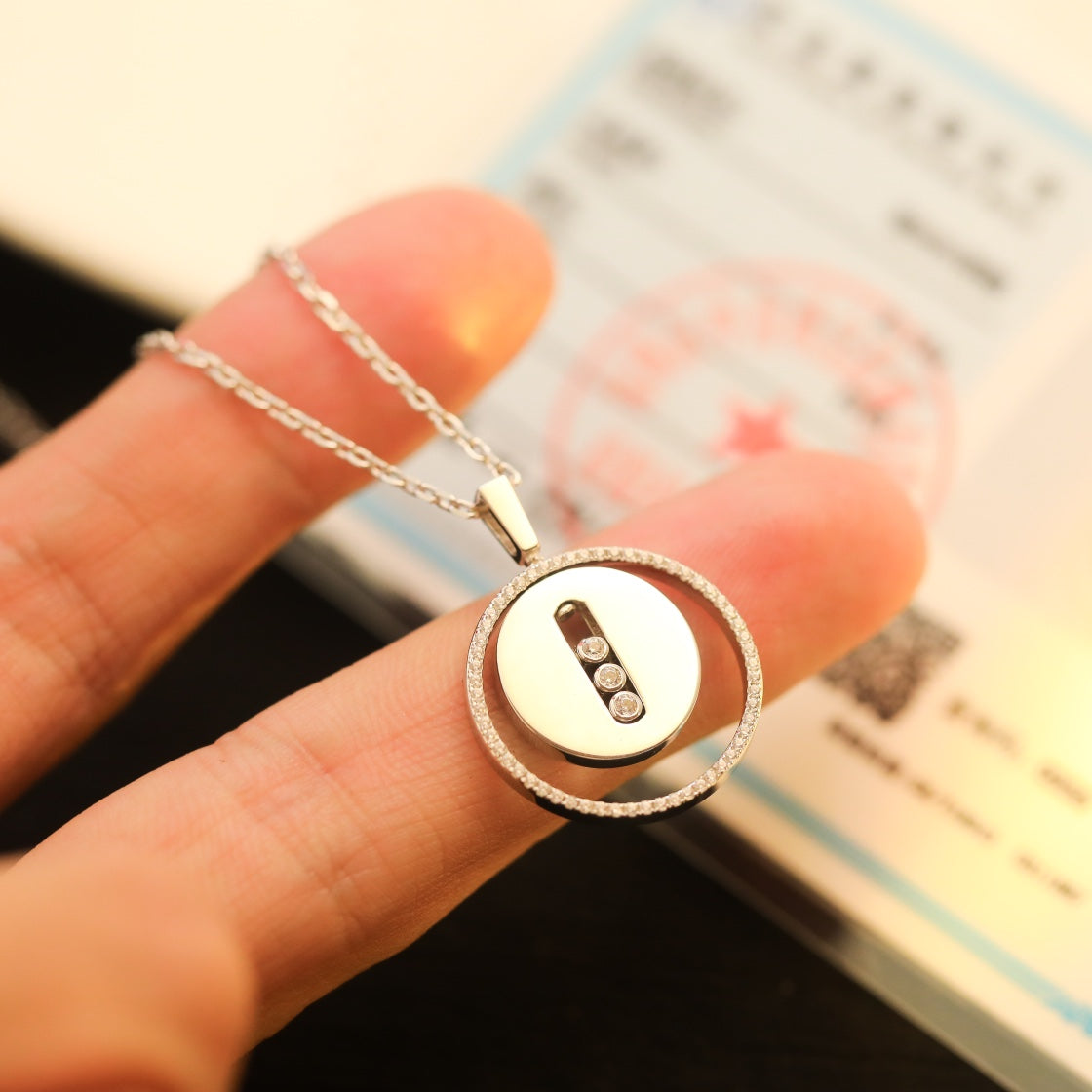 [⭐Corinne]Demo MOVE MM SILVER DIAMOND NECKLACE