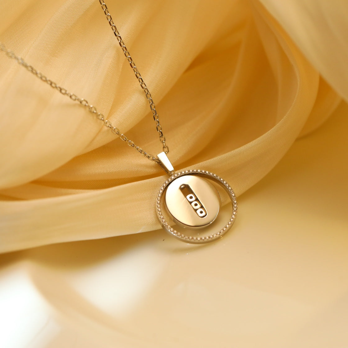 [⭐Corinne]Demo MOVE MM SILVER DIAMOND NECKLACE