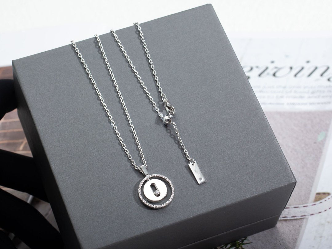 [⭐Corinne]Demo MOVE PM NECKLACE SILVER DIAMOND