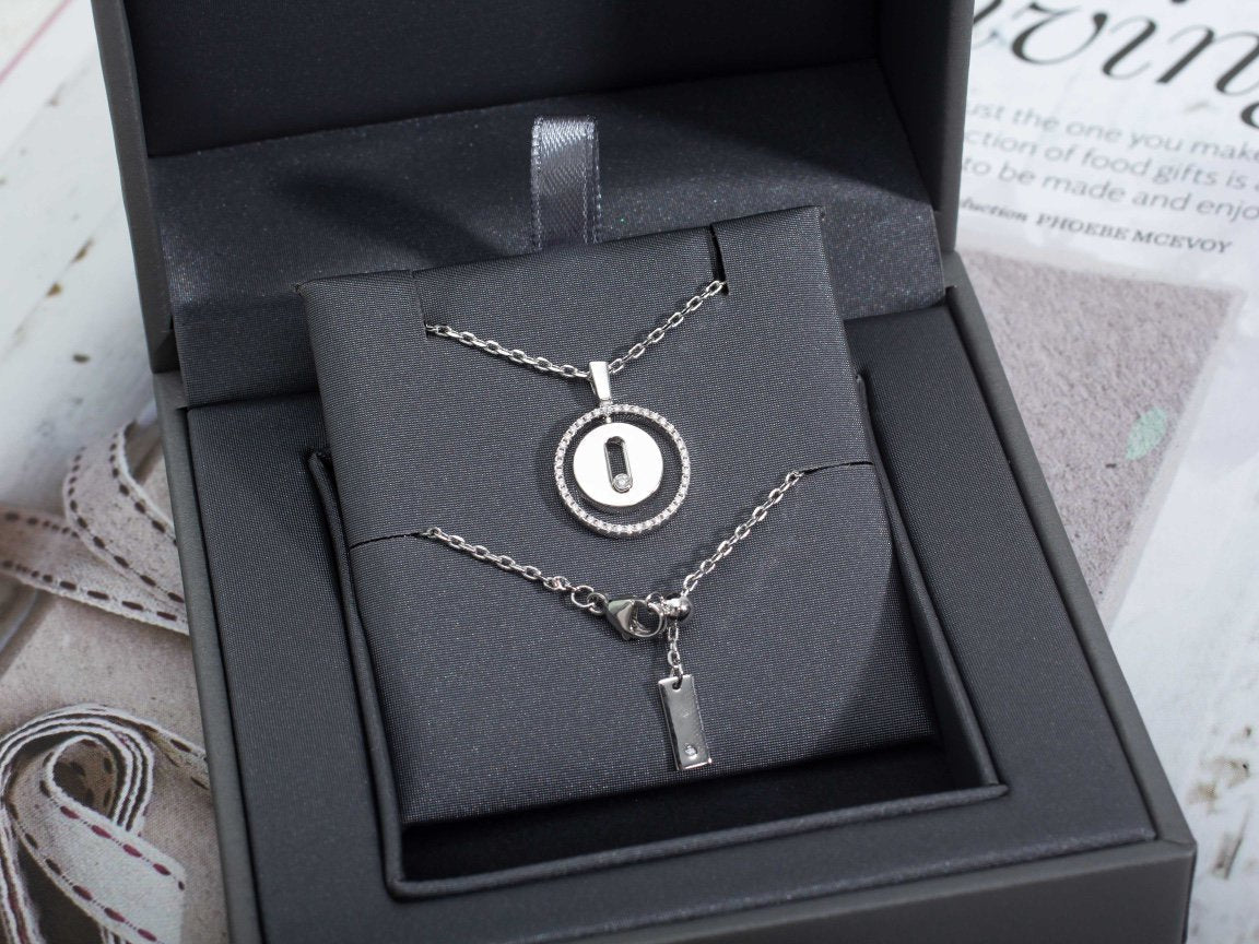 [⭐Corinne]Demo MOVE PM NECKLACE SILVER DIAMOND