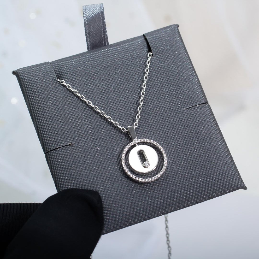 [⭐Corinne]Demo MOVE PM NECKLACE SILVER DIAMOND