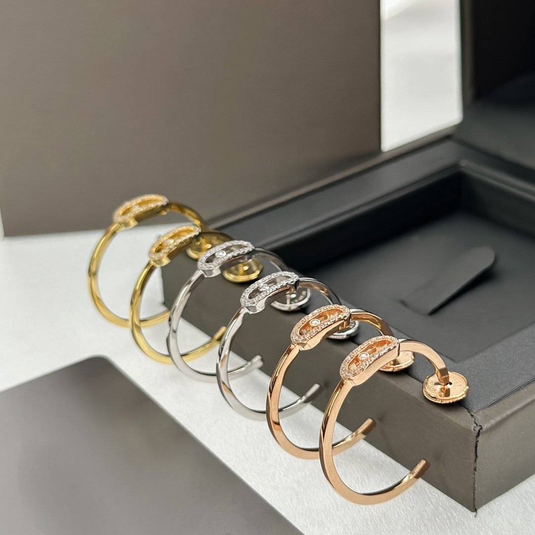 [⭐Corinne]CREOLES MOVE UNO PM DIAMOND EARRINGS