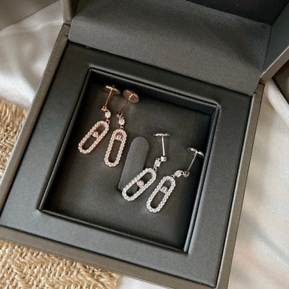 [⭐Corinne]DORMEUSES MOVE UNO DIAMOND EARRINGS