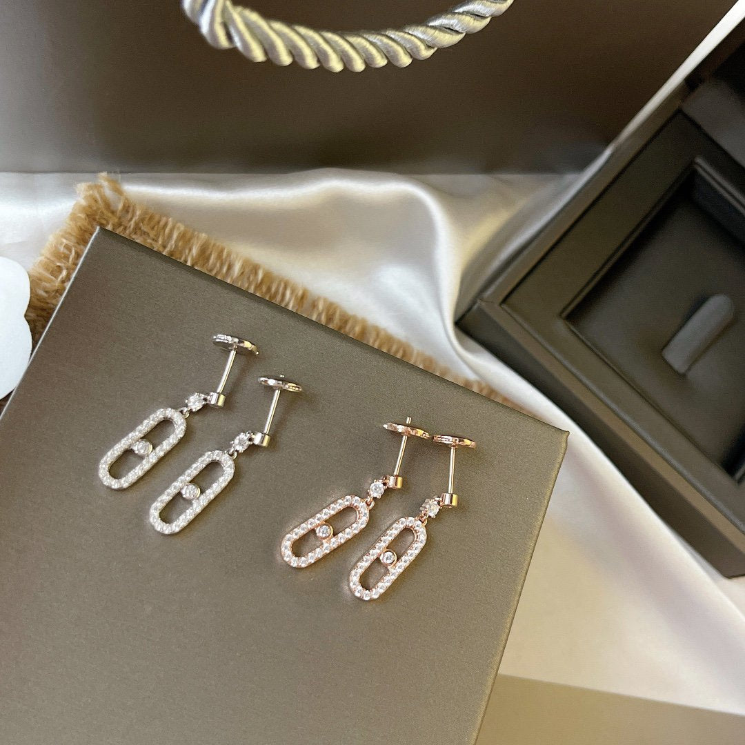 [⭐Corinne]DORMEUSES MOVE UNO DIAMOND EARRINGS