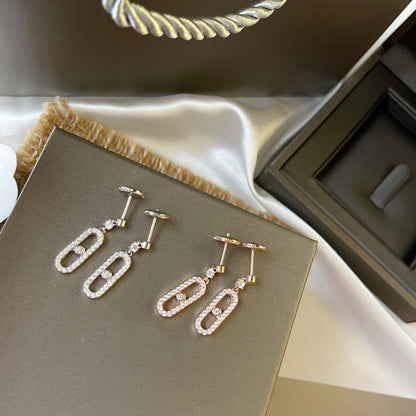 [⭐Corinne]DORMEUSES MOVE UNO DIAMOND EARRINGS