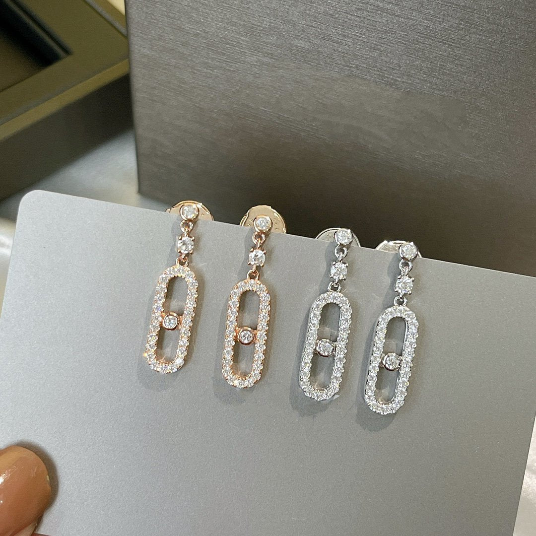 [⭐Corinne]DORMEUSES MOVE UNO DIAMOND EARRINGS