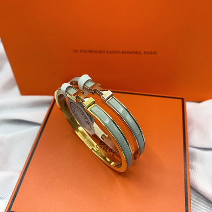 [⭐Corinne]CLASSIC HM CLIC GREEN 8MM ENAMEL BRACELET