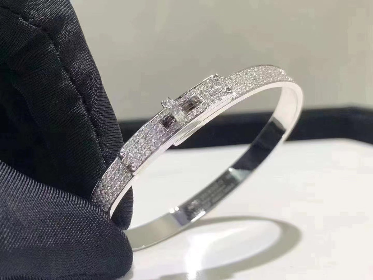 [⭐Corinne]HM KELLY BRACELET IN SILVER AND FULL PAVE DIAMOND
