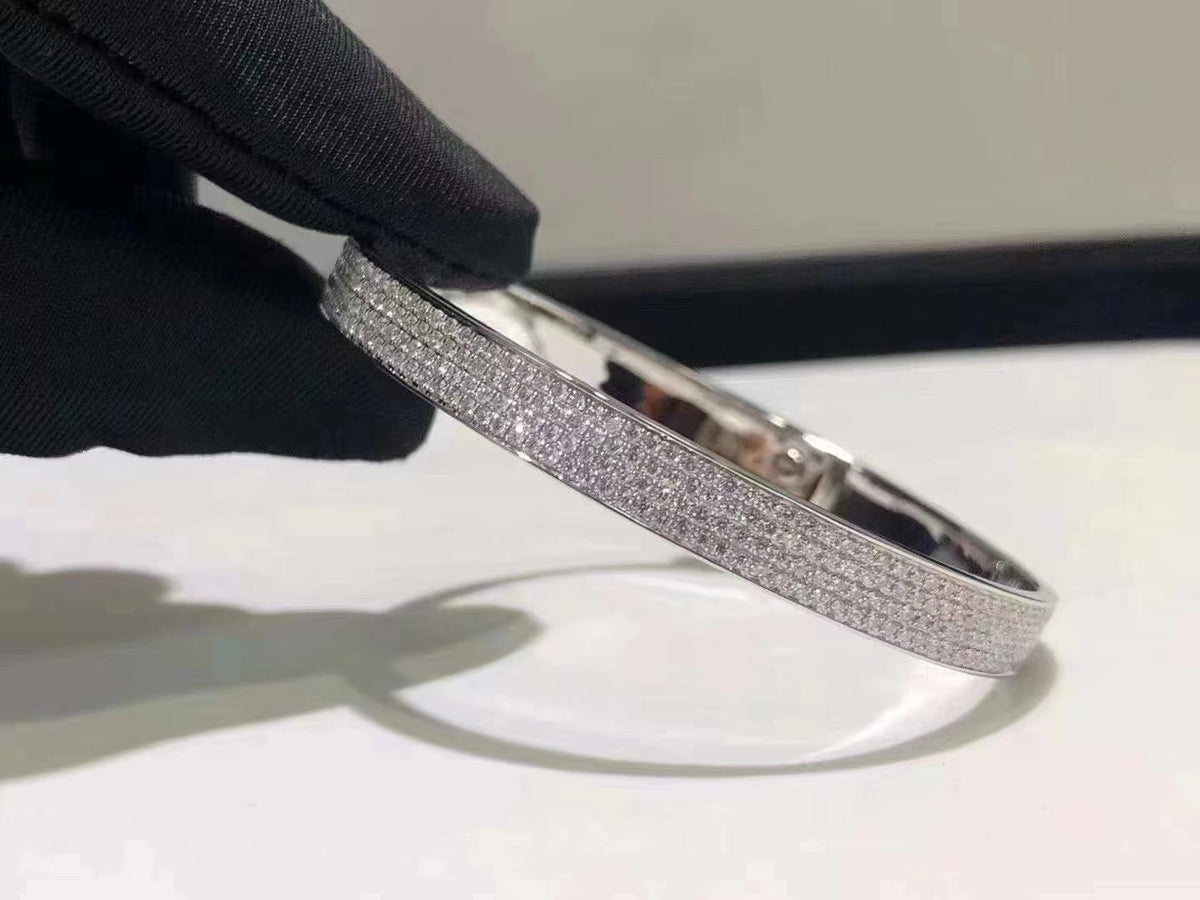 [⭐Corinne]HM KELLY BRACELET IN SILVER AND FULL PAVE DIAMOND