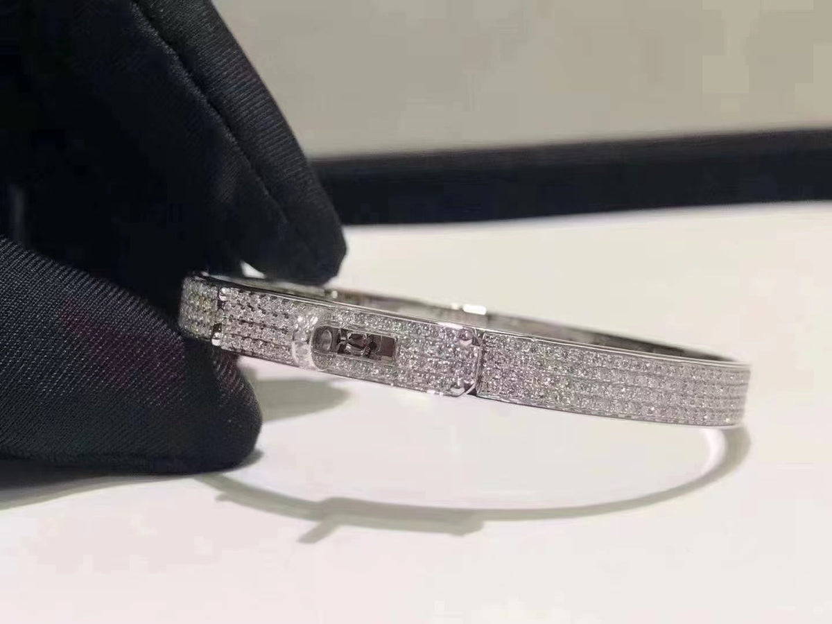 [⭐Corinne]HM KELLY BRACELET IN SILVER AND FULL PAVE DIAMOND