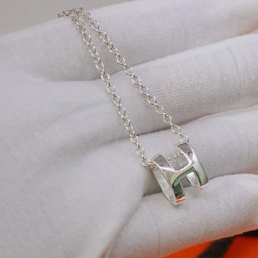 [⭐Corinne]HM NECKLACE H LETTER OVAL SERIES